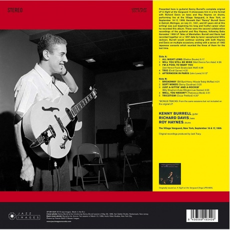 Kenny Burrell - A Night At The Vanguard (8436569193426) виниловая пластинка - фото 1