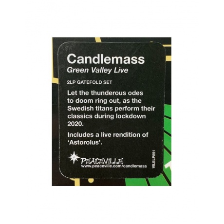 0801056889119, Виниловая пластинка Candlemass, Green Valley &quot;Live&quot; - фото 3