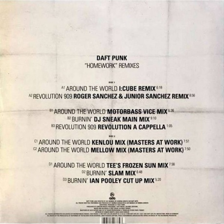 Daft Punk - Homework (Remixes) (2Lp) (5054197177897) виниловая пластинка - фото 5