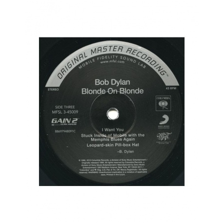0821797450096, Виниловая пластинка Dylan, Bob, Blonde On Blonde (Box) (Original Master Recording) - фото 5