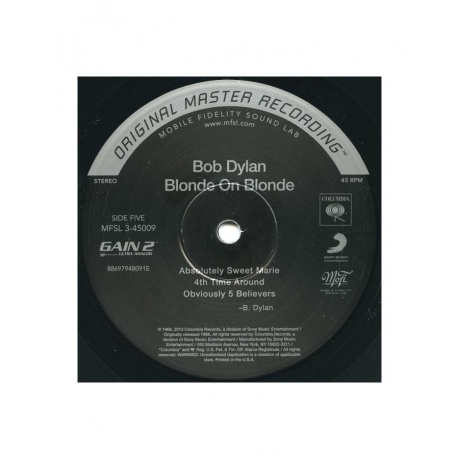 0821797450096, Виниловая пластинка Dylan, Bob, Blonde On Blonde (Box) (Original Master Recording) - фото 7