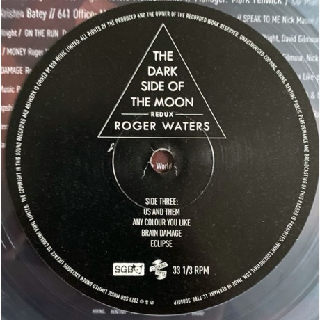 Roger Waters - The Dark Side Of The Moon Redux (0711297395716) виниловая пластинка - фото 4