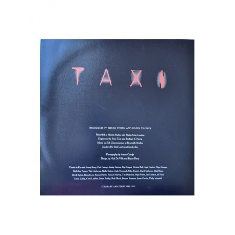 Bryan Ferry - Taxi (coloured) (4050538764666) виниловая пластинка - фото 5