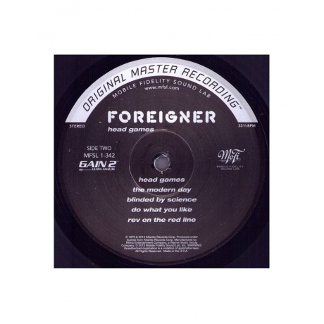 0821797134217, Виниловая пластинка Foreigner, Head Games (Original Master Recording) - фото 6