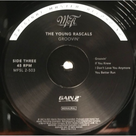 The Young Rascals - Groovin' (Analogue, Original Master Recording) (0821797250313) виниловая пластинка - фото 5