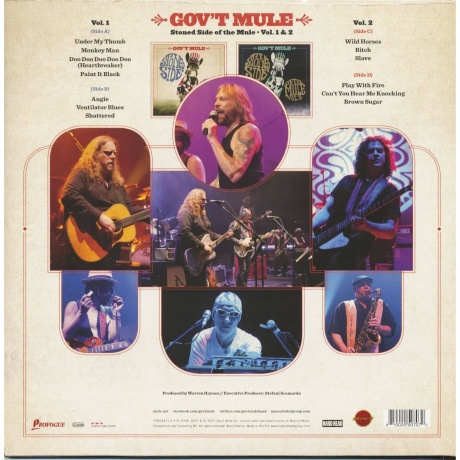 Gov'T Mule - Stoned Side Of The Mule Vol. 1 &amp; 2 (Blue &amp; Red) (0810020507072) виниловая пластинка - фото 2