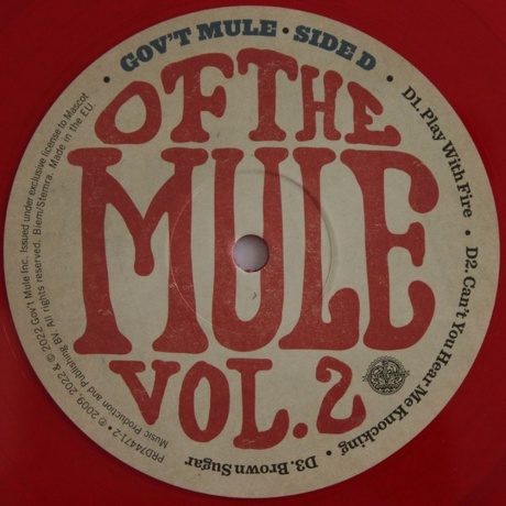 Gov'T Mule - Stoned Side Of The Mule Vol. 1 &amp; 2 (Blue &amp; Red) (0810020507072) виниловая пластинка - фото 7