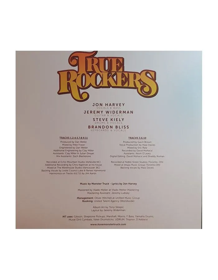 0819873016595, Виниловая пластинка Monster Truck, True Rockers (coloured) - фото 7