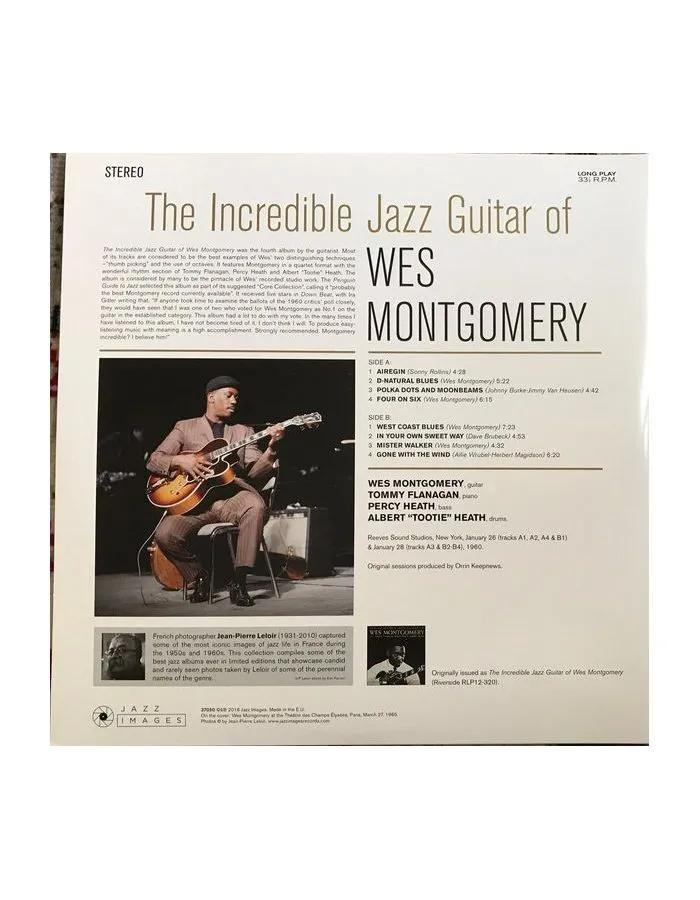 8437016248317, Виниловая пластинка Montgomery, Wes, Incredible Jazz Guitar - фото 4