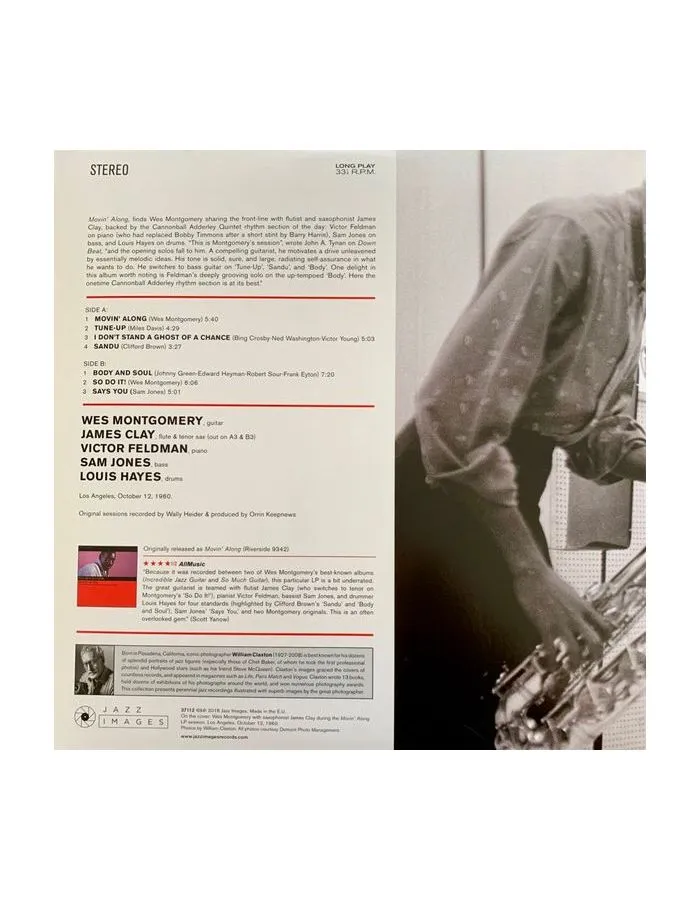 8436569192276, Виниловая пластинка Montgomery, Wes, Movin' Along - фото 4