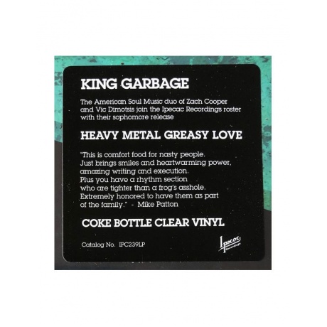 0689230023913, Виниловая пластинка King Garbage, Heavy Metal Greasy Love (coloured) - фото 7