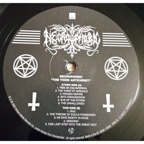 Necrophobic - The Third Antichrist (0194399957417) виниловая пластинка - фото 3