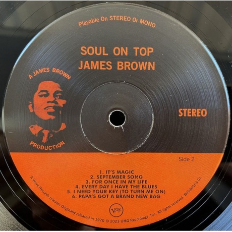 James Brown - Soul On Top (Verve By Request) (0602445991594) виниловая пластинка - фото 5