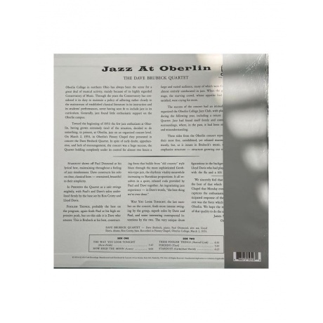 0888072505070, Виниловая пластинка Brubeck, Dave, Jazz At Oberlin (Original Jazz Classics) - фото 6