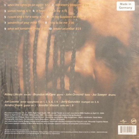 Abbey Lincoln - Over The Years (0602455912466) виниловая пластинка - фото 2