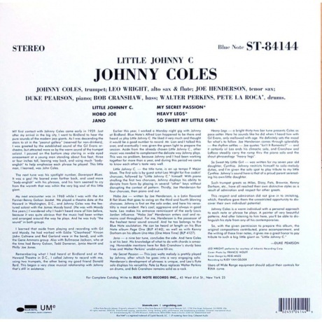 Johnny Coles - Little Johnny C (0602455041449) виниловая пластинка - фото 3