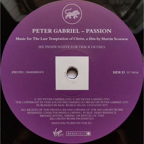 Peter Gabriel - Passion (Half Speed) (0884108005477) виниловая пластинка - фото 9