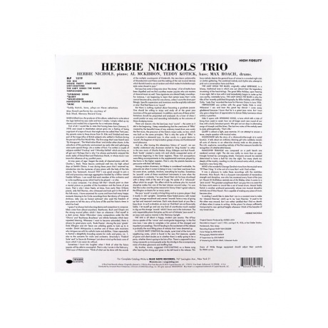 0602445396153, Виниловая пластинка Nichols, Herbie, Herbie Nichols Trio (Tone Poet) - фото 4