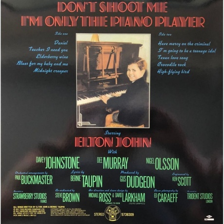 Elton John - Don’t Shoot Me I’m Only The Piano Player (0602557383096) виниловая пластинка - фото 2