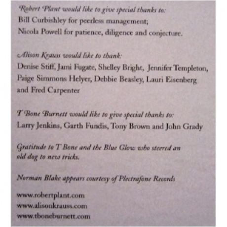 Robert Plant &amp; Alison Krauss - Raising Sand (0011661907515) виниловая пластинка - фото 14