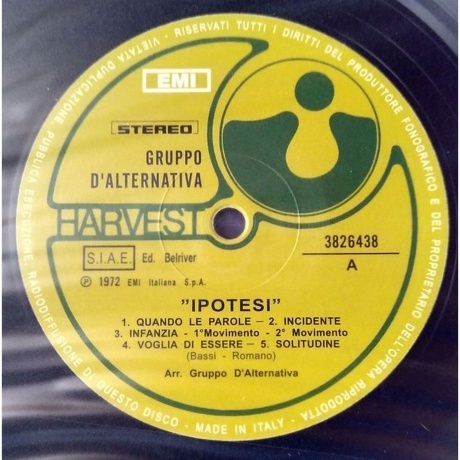 Gruppo D'Alternativa - Ipotesi (0602438264384) виниловая пластинка - фото 7