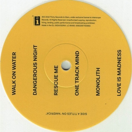 Thirty Seconds To Mars - America (coloured) (0602567400882) виниловая пластинка - фото 3