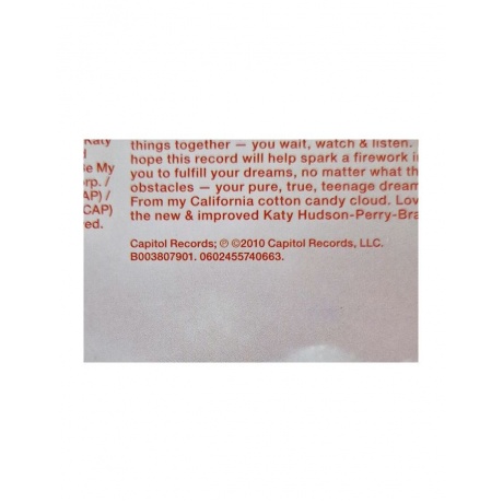 0602455740663, Виниловая пластинка Perry, Katy, Teenage Dream - фото 12