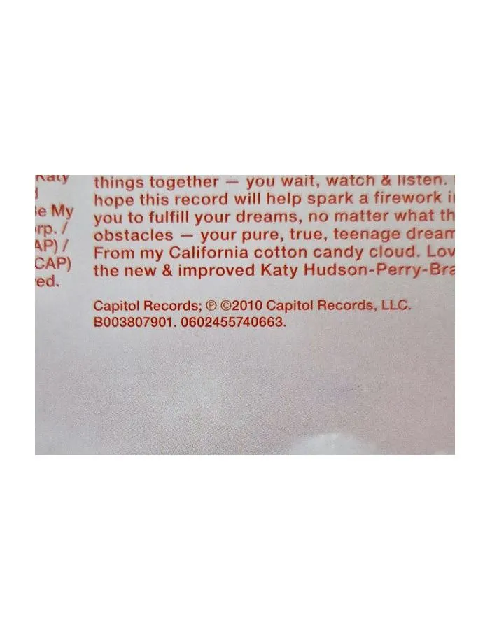 0602455740663, Виниловая пластинка Perry, Katy, Teenage Dream - фото 12