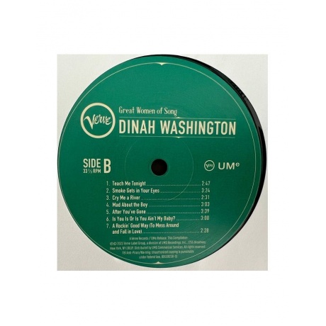 0602455885418, Виниловая пластинка Washington, Dinah, Great Women Of Song - фото 5