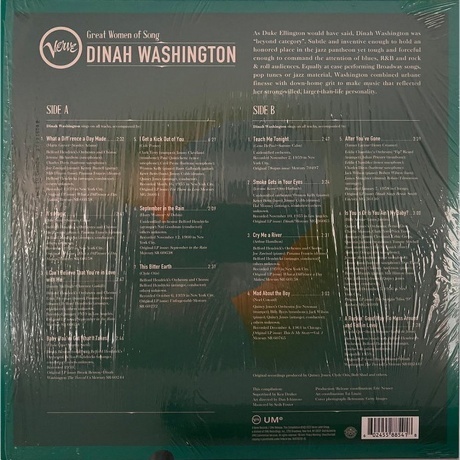 Dinah Washington - Great Women Of Song (0602455885418) виниловая пластинка - фото 2