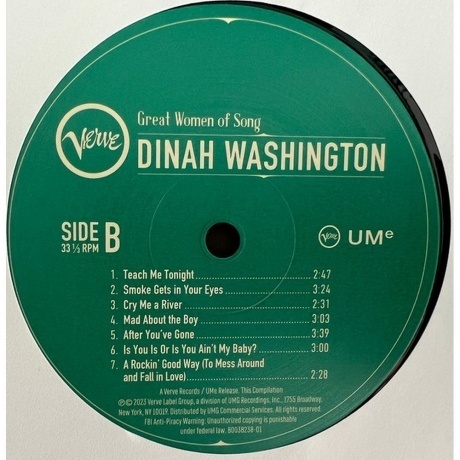 Dinah Washington - Great Women Of Song (0602455885418) виниловая пластинка - фото 4