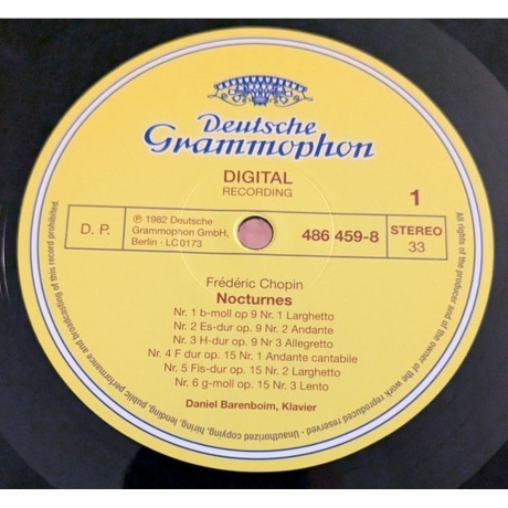 Daniel Barenboim - Chopin: Nocturnes (0028948645978) виниловая пластинка - фото 2