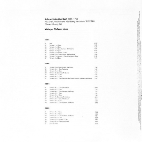 Vikingur Olafsson - Bach: Goldberg Variationen (0028948645565) виниловая пластинка - фото 12