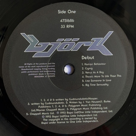 Bjork - Debut (5016958018818) виниловая пластинка - фото 3