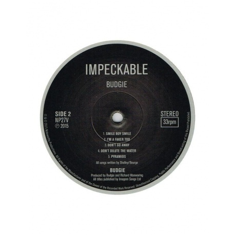 Budgie - Impeckable (5015326038434) виниловая пластинка - фото 4