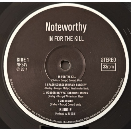 Budgie - In For The Kill (0534274001765) виниловая пластинка - фото 3