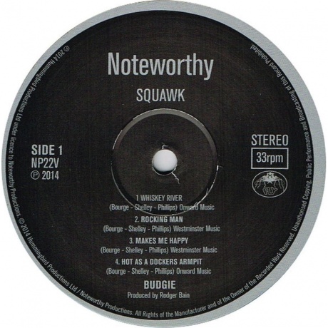 Budgie - Squawk (0534274001741) виниловая пластинка - фото 2