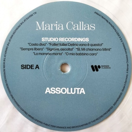 Maria Callas - Assoluta (coloured) (5054197685125) виниловая пластинка - фото 5