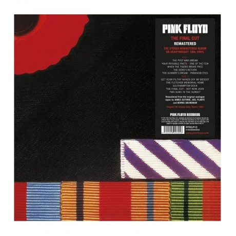 Виниловая пластинка Pink Floyd, The Final Cut (Remastered) (0190295996956) отличное состояние - фото 1