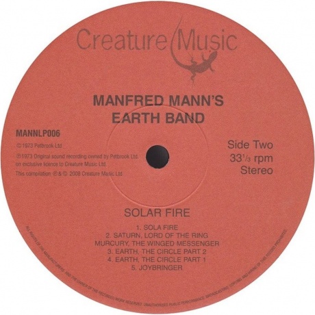 Manfred Mann's Earth Band - Solar Fire (5060051331985) виниловая пластинка - фото 5