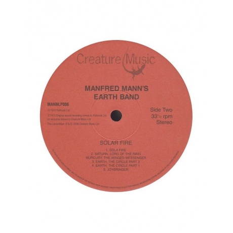 Виниловая пластинка Manfred Mann's Earth Band, Solar Fire (5060051331985) - фото 5
