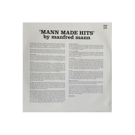 Виниловая пластинка Mann, Manfred, Mann Made Hits (5060051334214) - фото 5