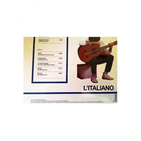 Виниловая пластинка Cutugno, Toto, L'Italiano (8034125846221) - фото 6