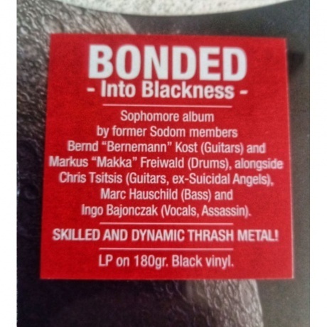 Bonded - Into Blackness (0194399311516) виниловая пластинка - фото 3