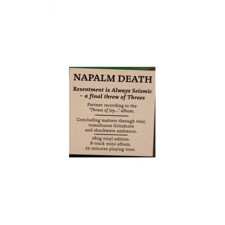 Виниловая пластинка Napalm Death, Resentment Is Always Seismic (0194399522813) - фото 2