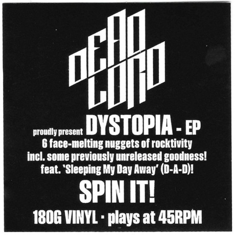 Dead Lord - Dystopia (EP) (0194399777312) виниловая пластинка - фото 4