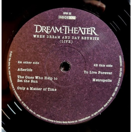 Dream Theater - When Dream And Day Reunite (Live) (0194399264218) виниловая пластинка - фото 8