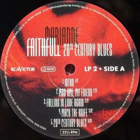 Marianne Faithfull - 20th Century Blues (0194399269916) виниловая пластинка - фото 7