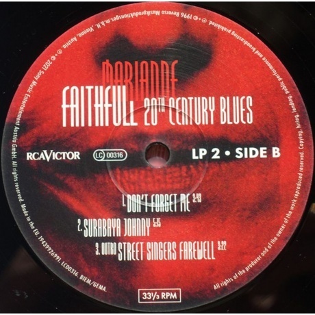 Marianne Faithfull - 20th Century Blues (0194399269916) виниловая пластинка - фото 8