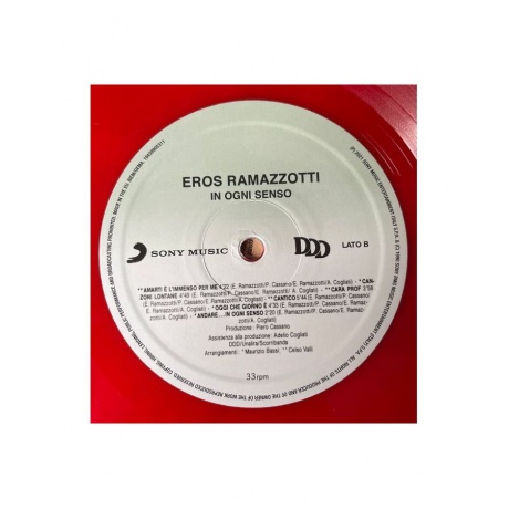 Виниловая пластинка Ramazzotti, Eros, In Ogni Senso (coloured) (0194399053119) - фото 9